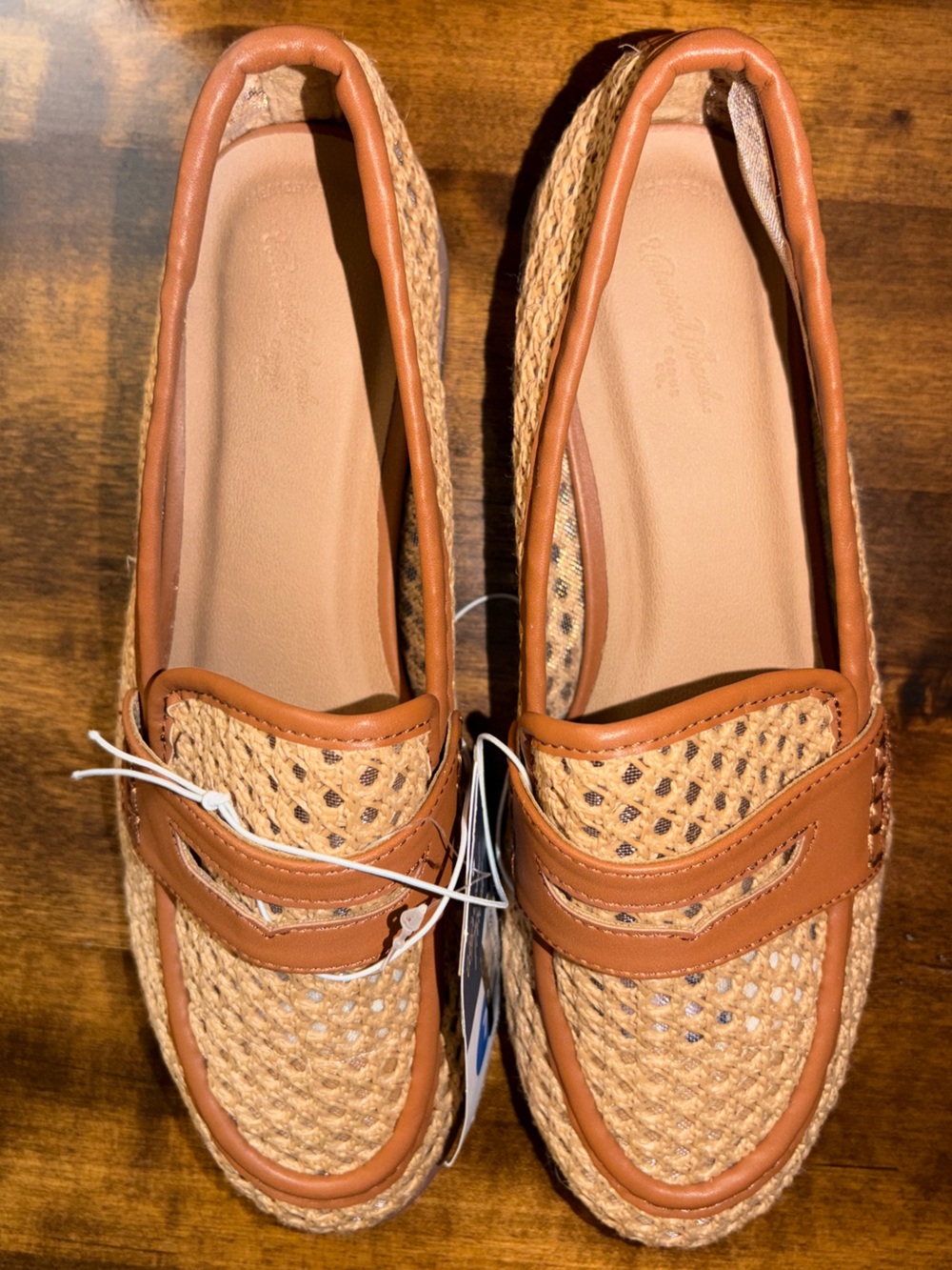 Universal Thread Natural Cove Woven Penny Loafer Shoes Memory Foam NWT Size 7 - Picture 7 of 7